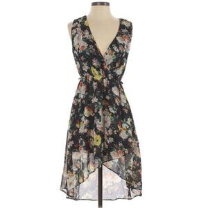 Forever 21 Dress S High Low Floral Print Tulip Hem Wedding Party Cocktail Brunch